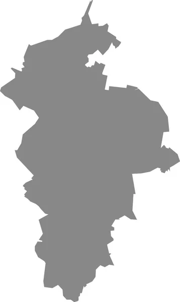 Grå Platt Blank Vektor Karta Över Den Tyska Regionala Huvudstaden — Stock vektor