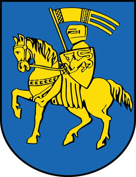 Brasão Oficial Armas Ilustração Vetorial Capital Regional Alemã Schwerin Alemanha — Vetor de Stock