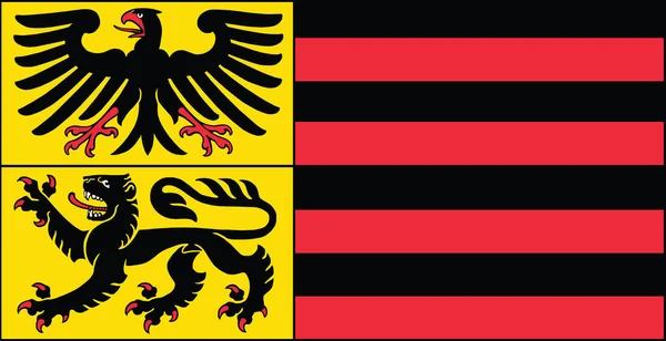 Official Flag Vector Illustration German Regional Capital City Dren Germany — Stock Vector