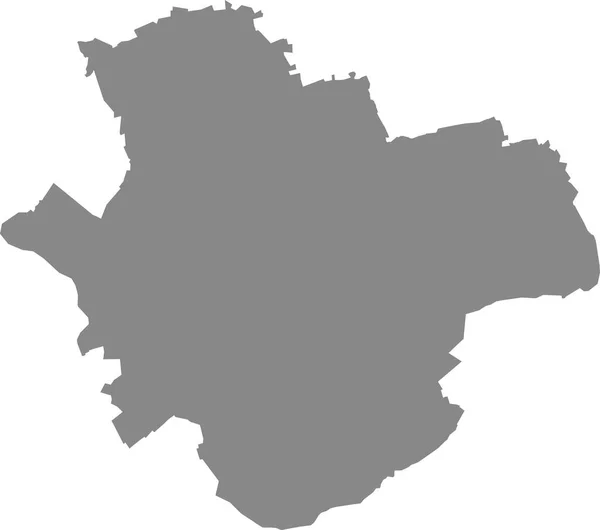 Mapa Vetorial Branco Plano Cinzento Capital Regional Alemã Gtersloh Alemanha — Vetor de Stock