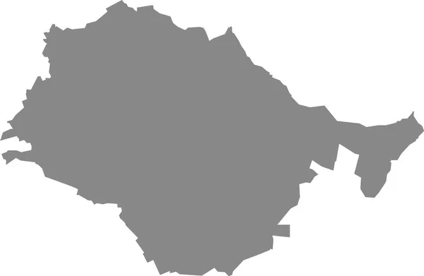 Gris Plano Mapa Vectorial Blanco Capital Regional Alemana Esslingen Neckar — Vector de stock