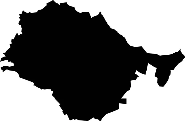 Carte Vectorielle Blanc Plat Noir Capitale Régionale Allemande Esslingen Neckar — Image vectorielle