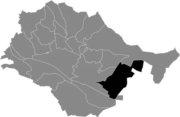 Mapa Ubicación Del Zell Municipality Blanco Negro Dentro Del Mapa — Vector de stock