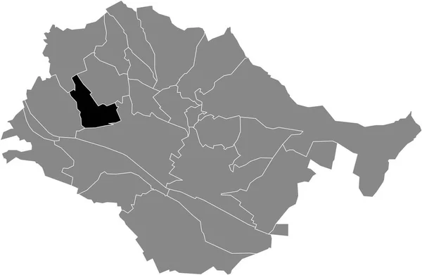 Almanya Nın Esslingen Şehrinin Gri Idari Haritasında Neckarhalde Municipality Nin — Stok Vektör