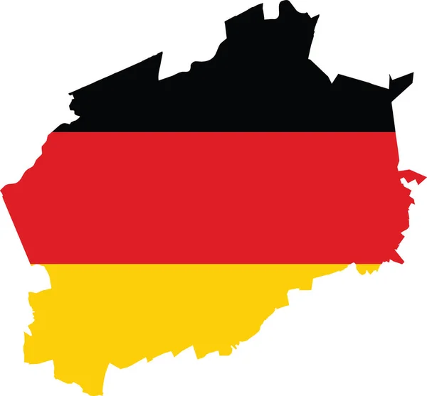 Απλή Επίπεδη Κενή Διανυσματική Σημαία Χάρτη Της Γερμανικής Περιφερειακής Πρωτεύουσας — Διανυσματικό Αρχείο