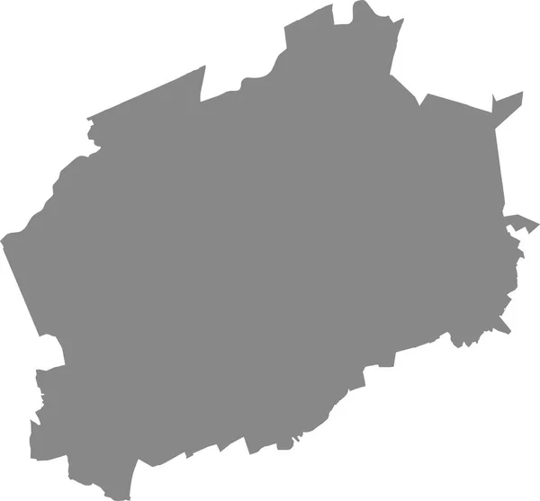 Γκρι Επίπεδο Κενό Διάνυσμα Χάρτη Της Γερμανικής Περιφερειακής Πρωτεύουσας Marl — Διανυσματικό Αρχείο