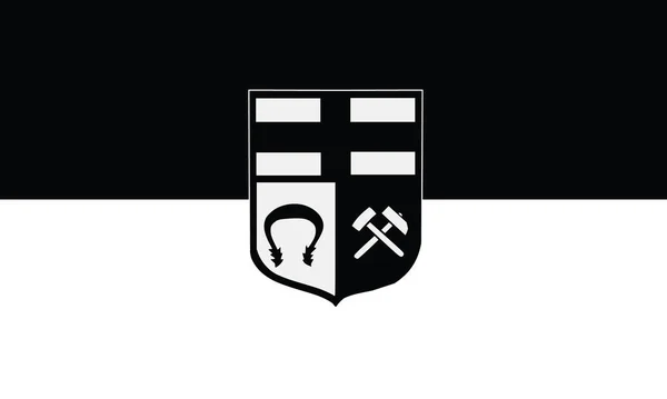 Ilustração Oficial Vector Bandeira Capital Regional Alemã Marl Alemanha — Vetor de Stock