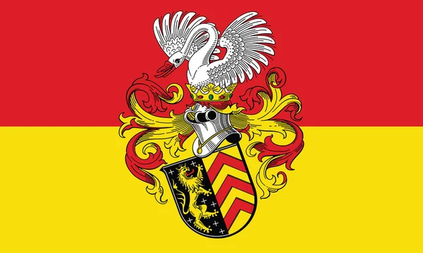 ドイツ ハナウの公式旗ベクトルイラスト — ストックベクタ