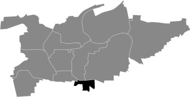 GRNBHL-SONNENBERG MUNICIPALITY Gri idari harita LUDWIGSBURG, Almanya