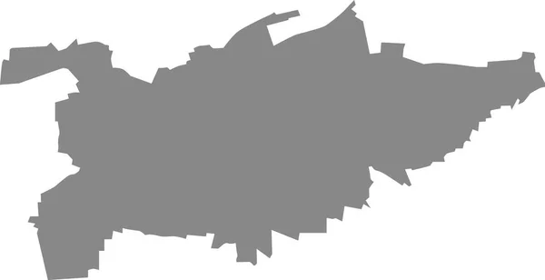 Gris Plano Mapa Vectorial Blanco Ciudad Alemana Ludwigsburg Alemania — Vector de stock
