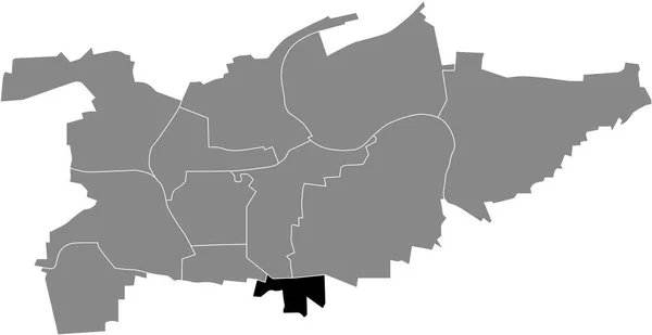 Schwarze Flache Blanko Hervorgehobene Lagekarte Der Grnbhl Sonnenberg Municipality Innerhalb — Stockvektor