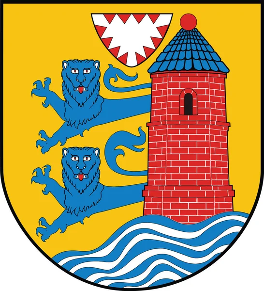 Hivatalos Címervektor Illusztráció Német Flensburg Városról Németország — Stock Vector