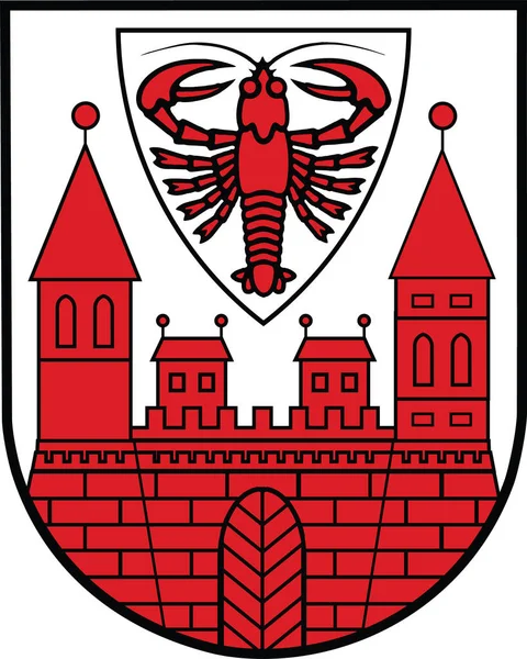 德国科泰布斯市的官方纹章矢量图解 — 图库矢量图片