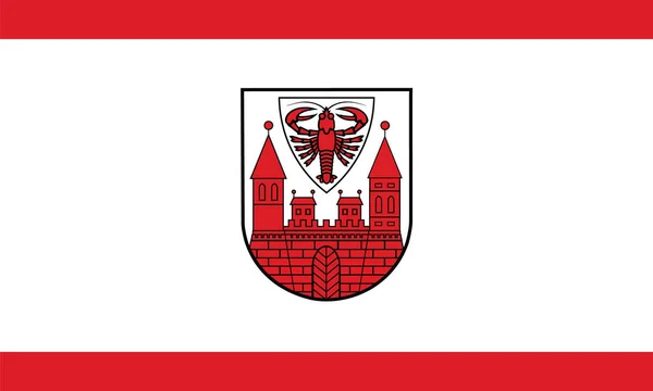 Επίσημη Απεικόνιση Φορέα Σημαίας Της Γερμανικής Πόλης Cottbus Γερμανια — Διανυσματικό Αρχείο