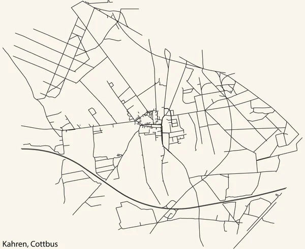 Navegação Detalhada Black Lines Urban Street Roads Mapa Isabel Distrito — Vetor de Stock