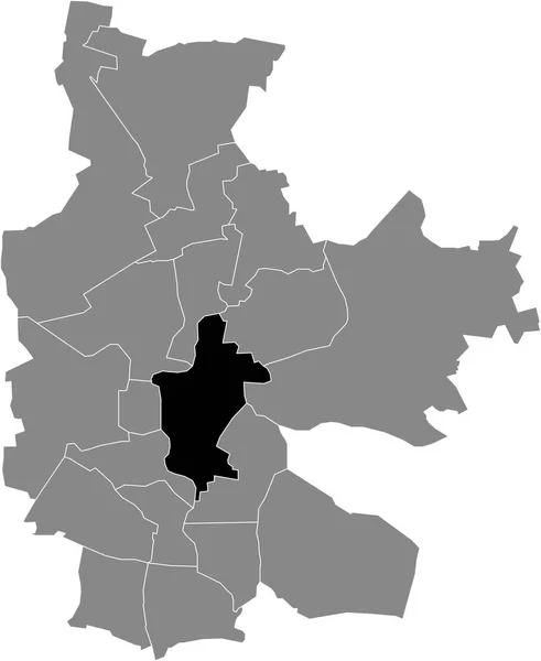 Mapa Ubicación Resaltado Blanco Plano Negro Del Distrito Sandow Dentro — Vector de stock