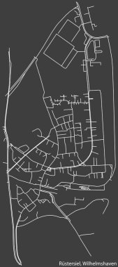 Almanya 'nın WILHELMSHAVEN kentindeki RSTERSIEL DISTRICT' in şehir caddeleri haritası