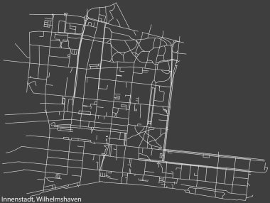 Almanya 'nın WILHELMSHAVEN kentindeki INNENSTADT DISTRICT' in şehir yolu haritası