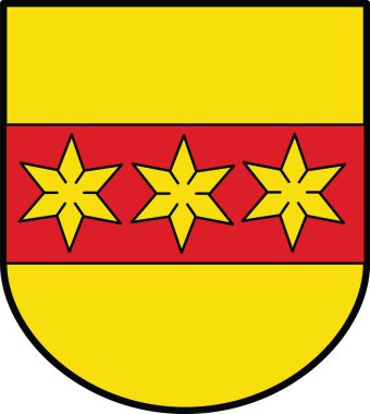 Official coat of arms vector illustration of the German town of RHEINE, GERMANY