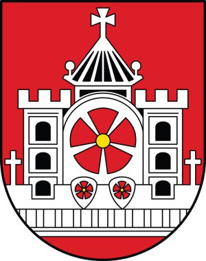 Alman kasabası DETMOLD, Almanya 'nın resmi arma vektör illüstrasyonu