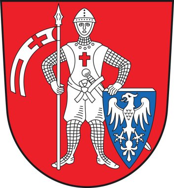 Official coat of arms vector illustration of the German town of BAMBERG, GERMANY