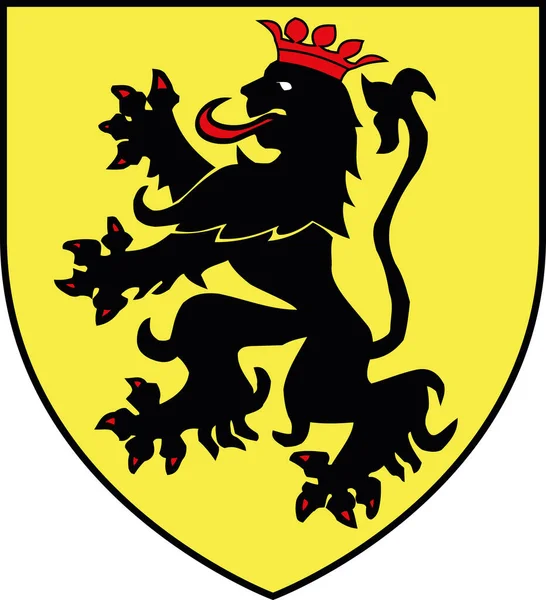 ベルギーのナミュール市の紋章ベクトルイラスト公式サイト — ストックベクタ