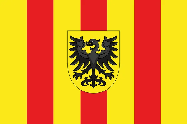 Ilustrasi Vektor Bendera Resmi Dari Kota Belgia Mechelen Belgium - Stok Vektor