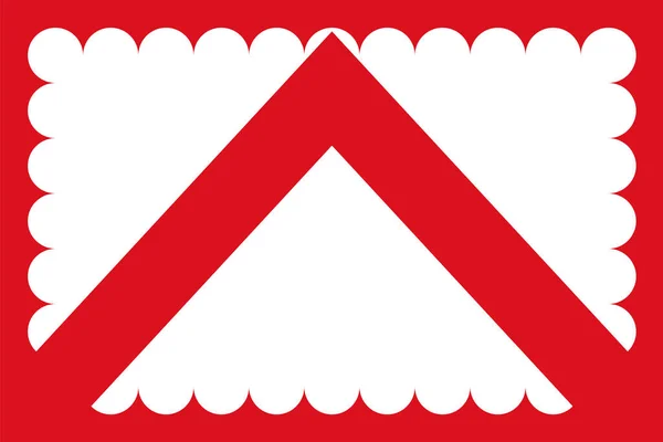 Belga Kortrijk Város Belgium Hivatalos Zászlóvektoros Ábrázolása — Stock Vector