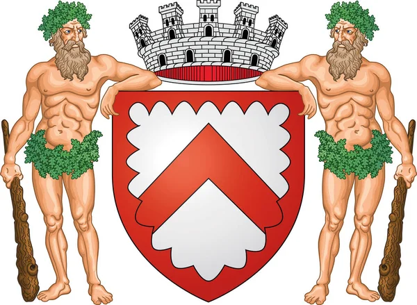 ベルギーの首都ベルギーの紋章ベクトルイラスト Kortrijk Belgium — ストックベクタ