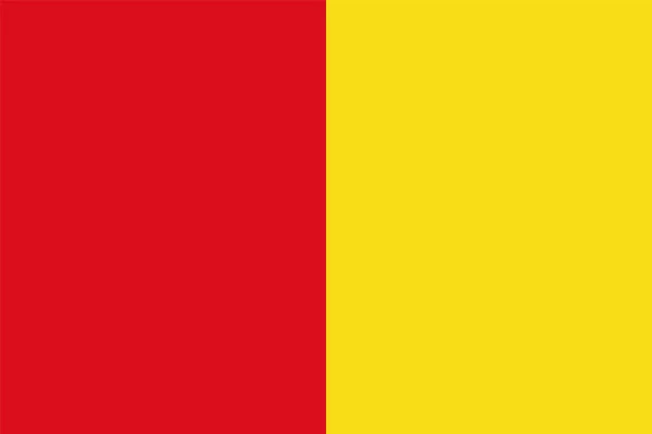Ilustrasi Vektor Bendera Resmi Dari Kota Belgia Lige Belgium - Stok Vektor
