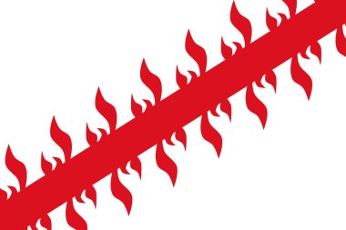 Belçika 'nın MOUSCRON, BELGIUM şehrinin resmi bayrak illüstrasyonu