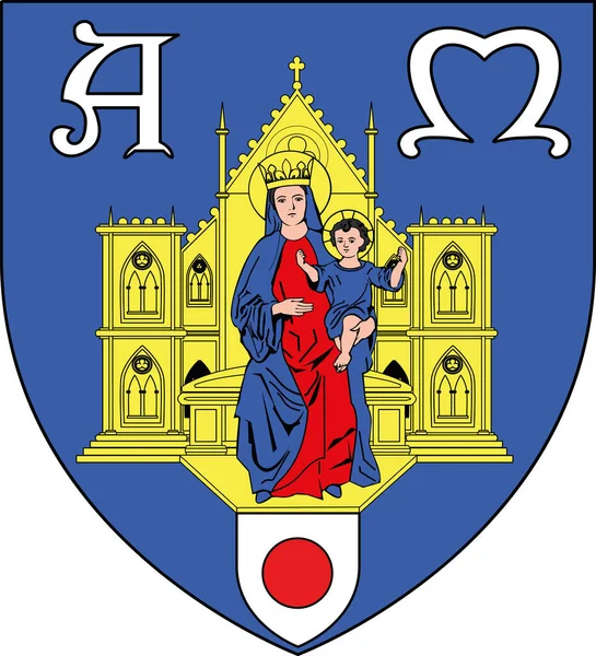 フランスのモンペリエ市の紋章ベクトルイラスト — ストックベクタ