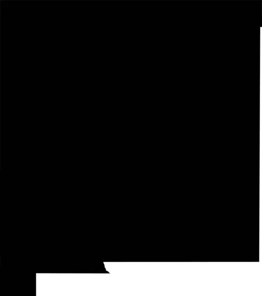 Noir Cmjn Couleur Carte Plate Détaillée État Fédéral Nouveau Mexique — Image vectorielle