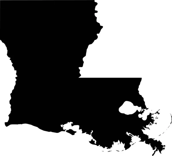 Цветная Подробная Плоская Карта Федерального Штата Луизиана Объединенных Государств Америка — стоковый вектор