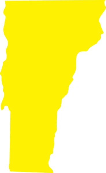 Yellow Cmyk Cor Mapa Plano Detalhado Estado Federal Vermont Estados —  Vetores de Stock