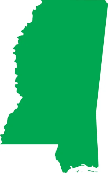 Gröna Cmyk Färg Detaljerad Platt Karta Över Den Federala Delstaten — Stock vektor