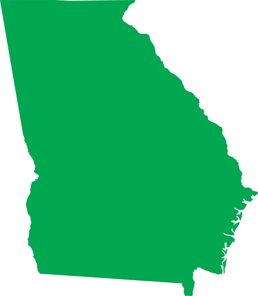 Verde Cmyk Colore Dettagliata Mappa Piana Dello Stato Federale Della — Vettoriale Stock