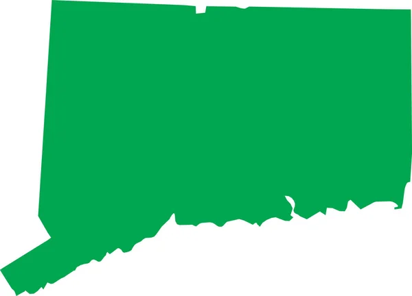 Green Cmyk Rengi Şeffaf Arkaplan Üzerinde Federal Devlet Connecticut Birleşik — Stok Vektör