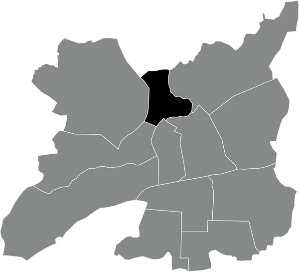 Preto Plano Branco Destaque Mapa Localização Nord Saint Martin Quarter — Vetor de Stock
