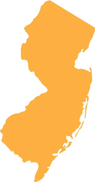 Orange Cmyk Färg Detaljerad Platt Karta Över Den Federala Staten — Stock vektor