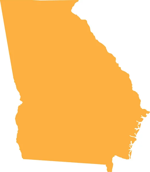 Orange Cmyk Colore Dettagliata Mappa Piana Dello Stato Federale Della — Vettoriale Stock
