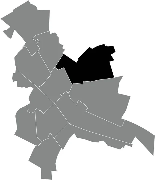 평지에는 Cernay Jamin Jean Jaurs Pinettes Quarter Gray Administrated Map — 스톡 벡터