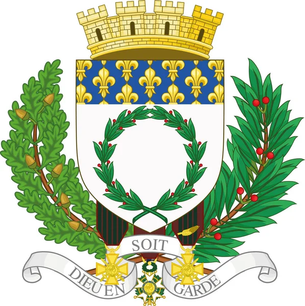 法国Reims市的官方国徽矢量图解 — 图库矢量图片