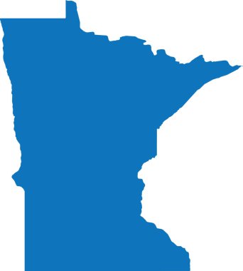 MÜZİK CMYK rengi, Amerika Birleşik Devletleri 'nin saydam arkaplan üzerindeki federal MINNESOTA eyaletinin ayrıntılı düz haritası