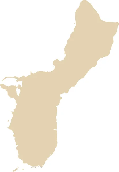 Beige Cmyk Χρώμα Λεπτομερή Επίπεδη Χάρτη Της Ομοσπονδιακής Επικράτειας Της — Διανυσματικό Αρχείο