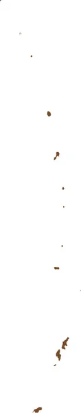 Brown Cmjn Couleur Carte Plate Détaillée Territoire Fédéral Des Îles — Image vectorielle
