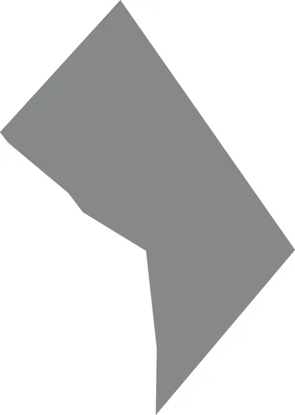 Gray Cmjn Couleur Carte Plate Détaillée District Fédéral Colombie États — Image vectorielle
