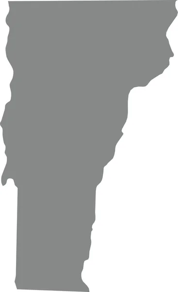 Gray Cmyk Color Plano Detallado Mapa Del Estado Federal Vermont — Vector de stock