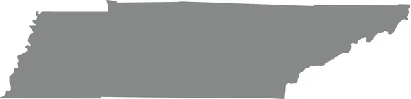 Gray Cmjn Couleur Carte Plate Détaillée État Fédéral Tennessee États — Image vectorielle