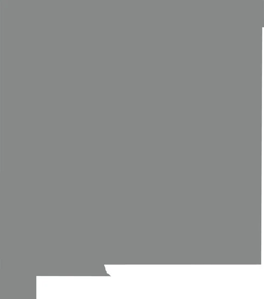 Gray Cmjn Couleur Carte Plate Détaillée État Fédéral Nouveau Mexique — Image vectorielle